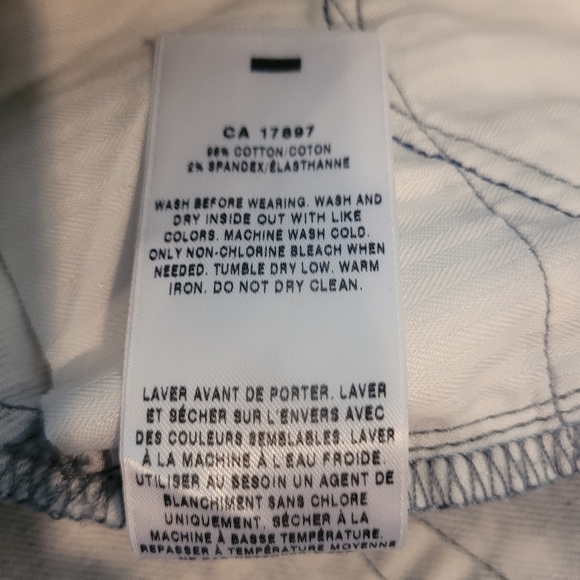 GAP Always Skinny Blue Print 1969 Jeans, Blue with White Paint Splatter Effect - Picture 10 of 12